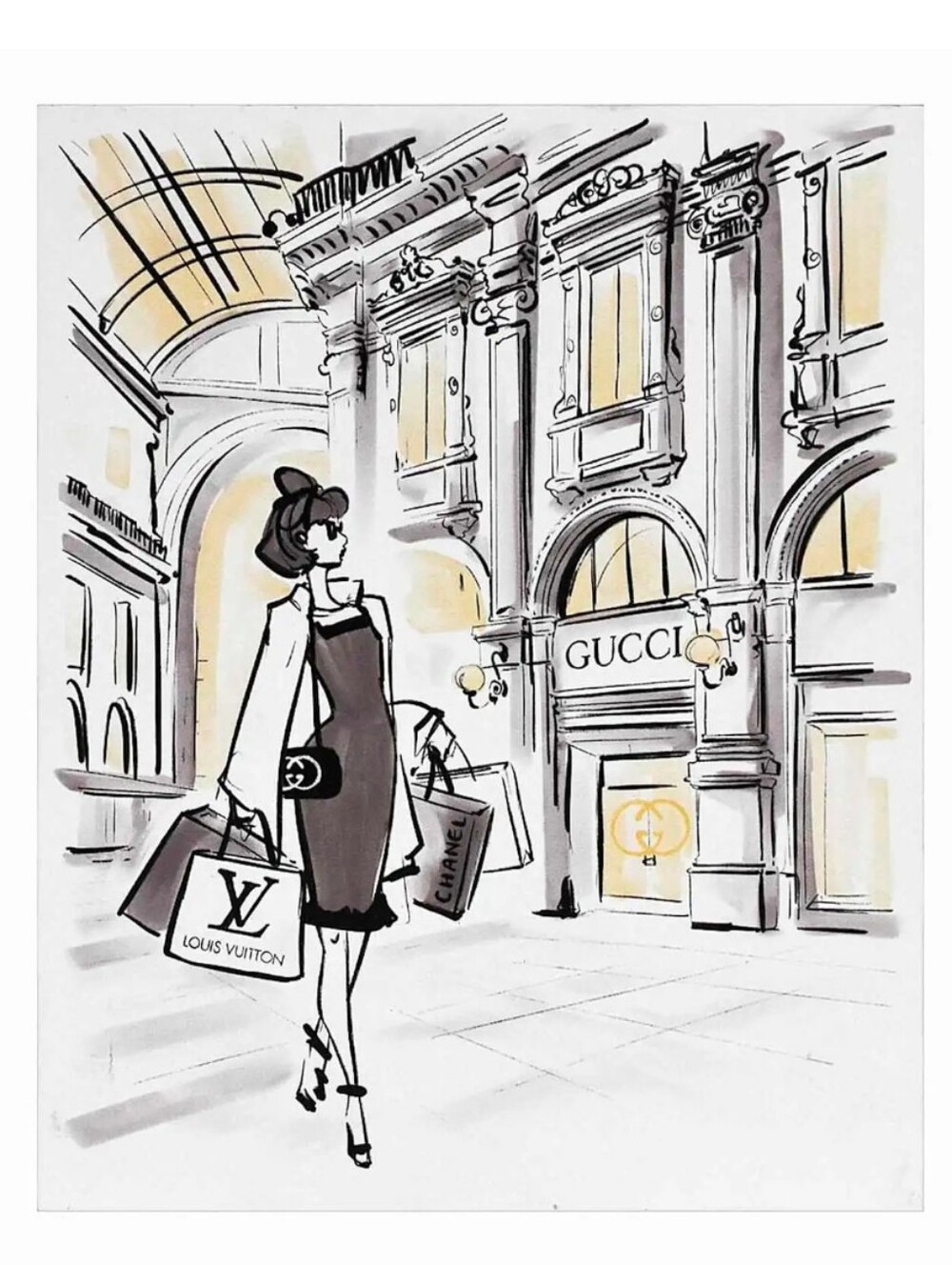At Home Luxury Shopping Trip Wooden Wall Decor